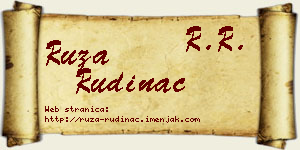 Ruža Rudinac vizit kartica